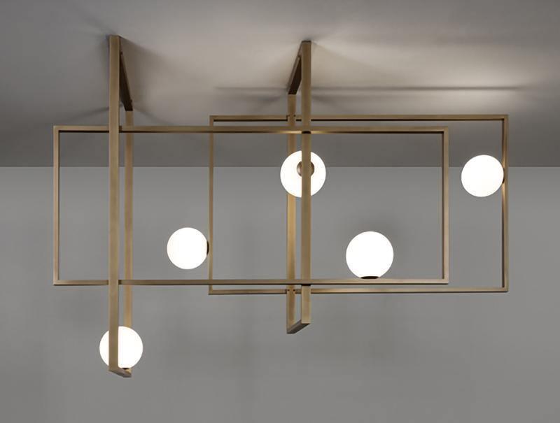 Lustre Aragon en verre et laiton – vue 58