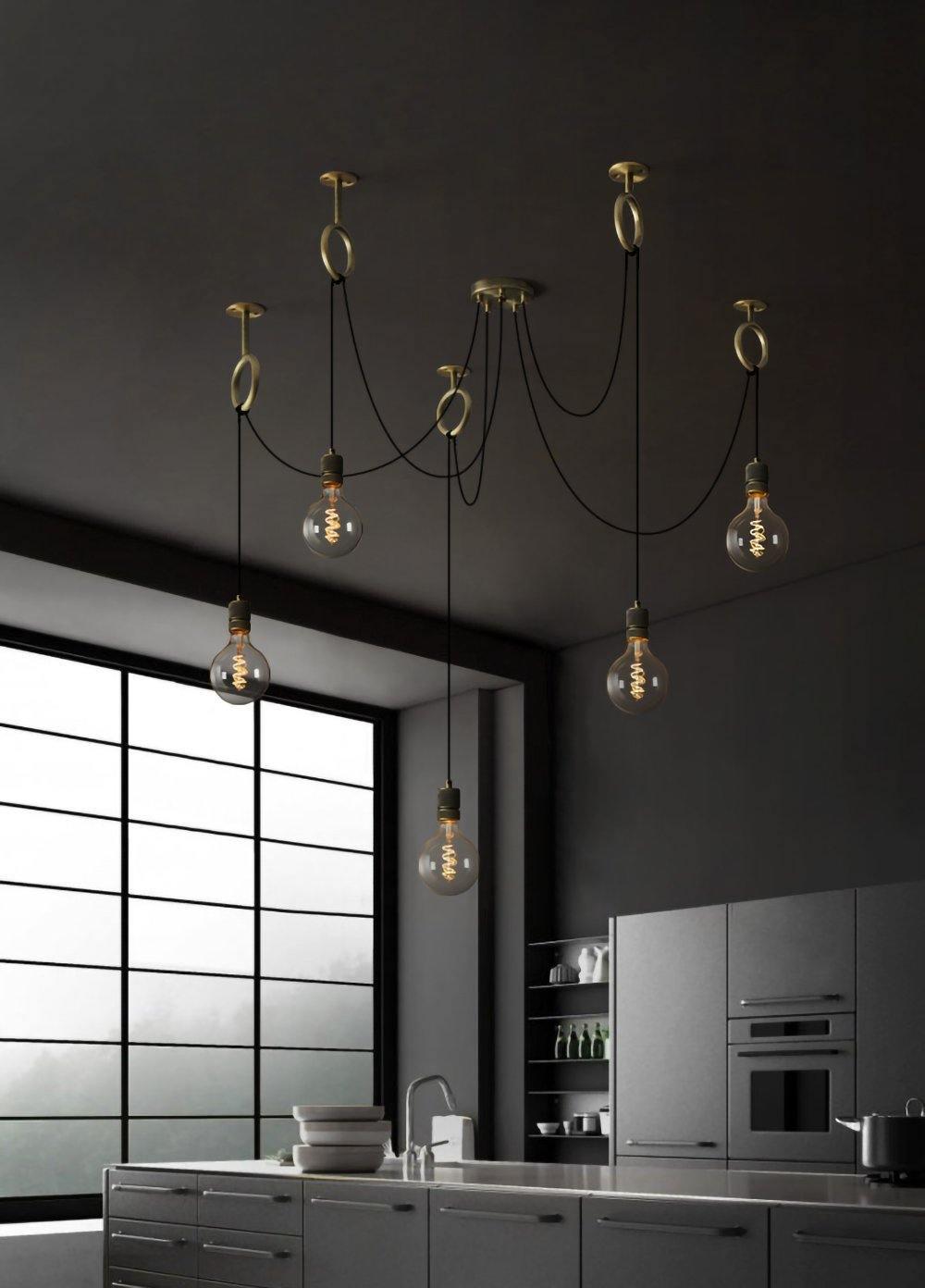 Lustre Amaryllis en métal – vue 25