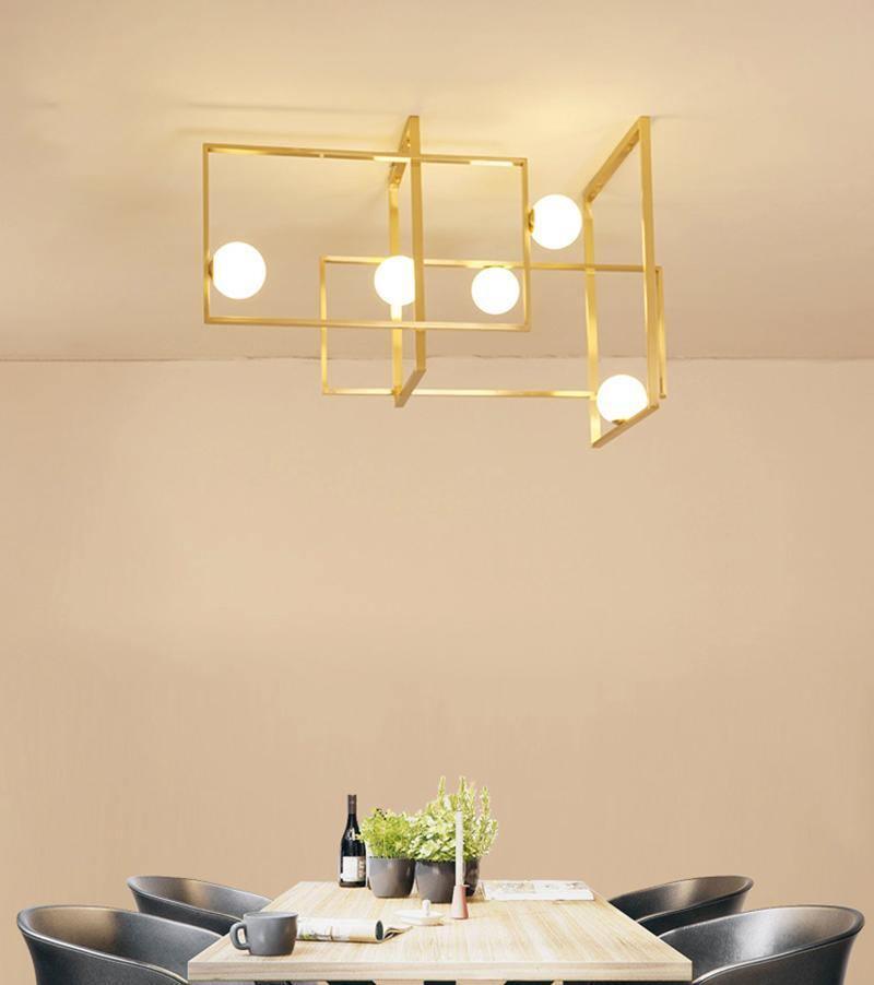 Lustre Aragon en verre et laiton – vue 19