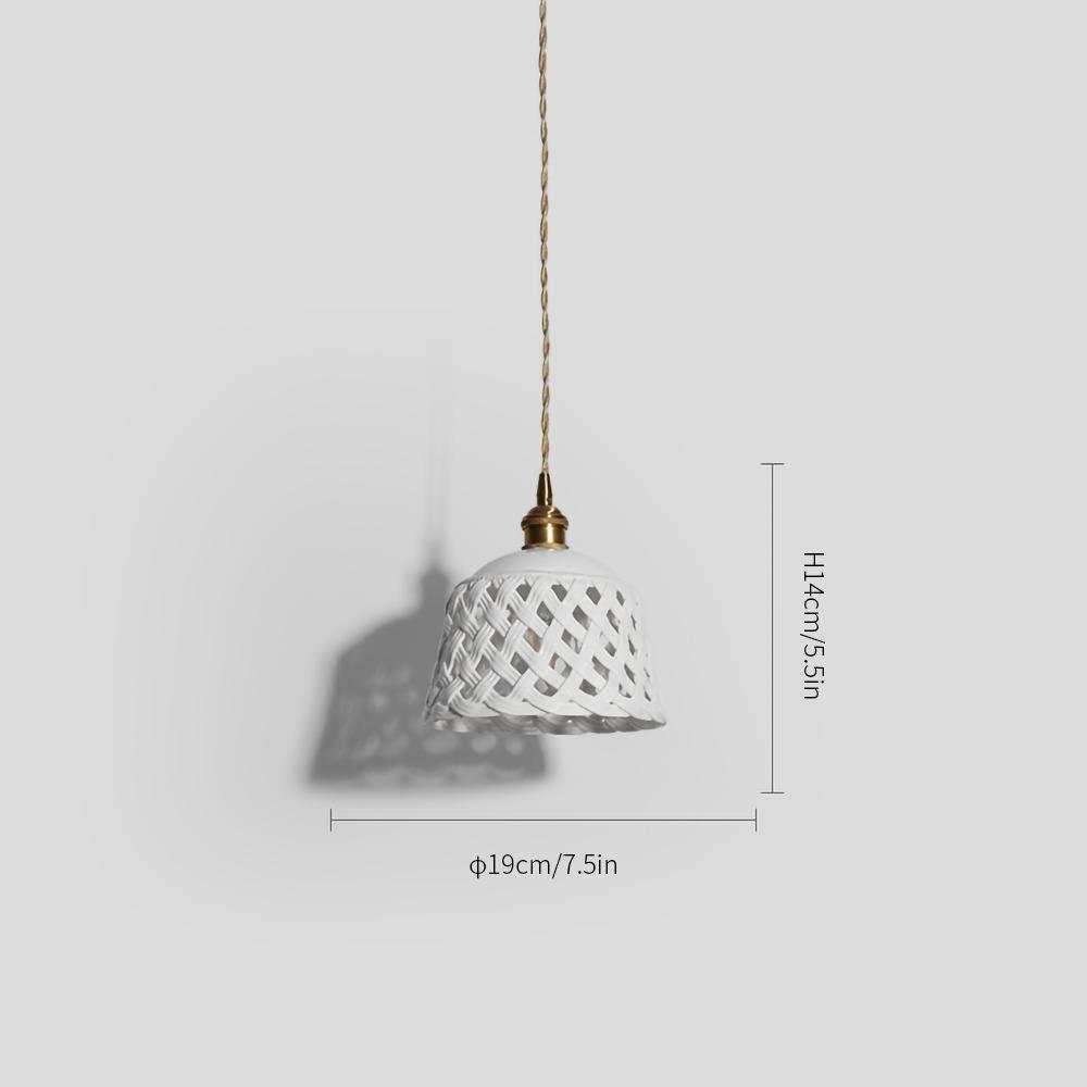 Suspension Mimosa en céramique et laiton – vue 9