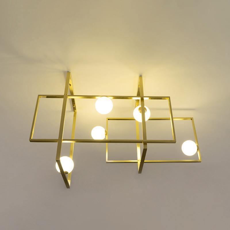 Lustre Aragon en verre et laiton – vue 22