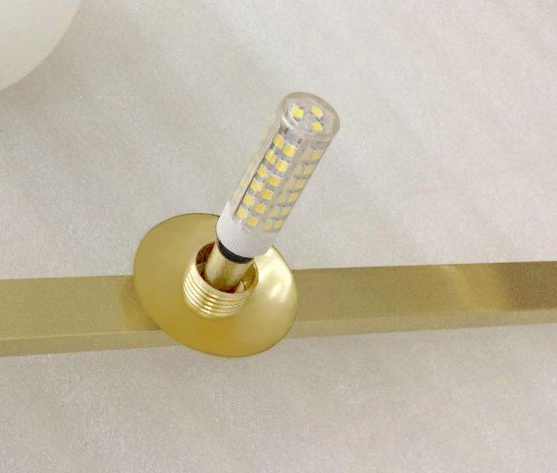 Lustre Aragon en verre et laiton – vue 27