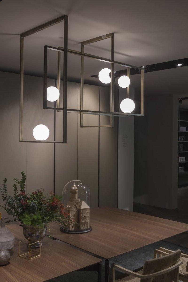 Lustre Aragon en verre et laiton – vue 55