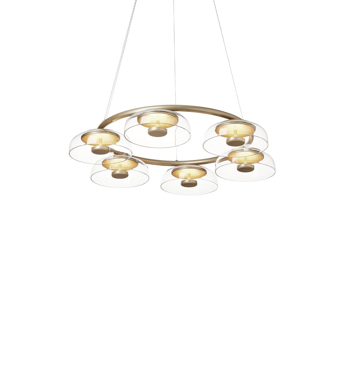 Lustre Olivier en verre et laiton – vue 25