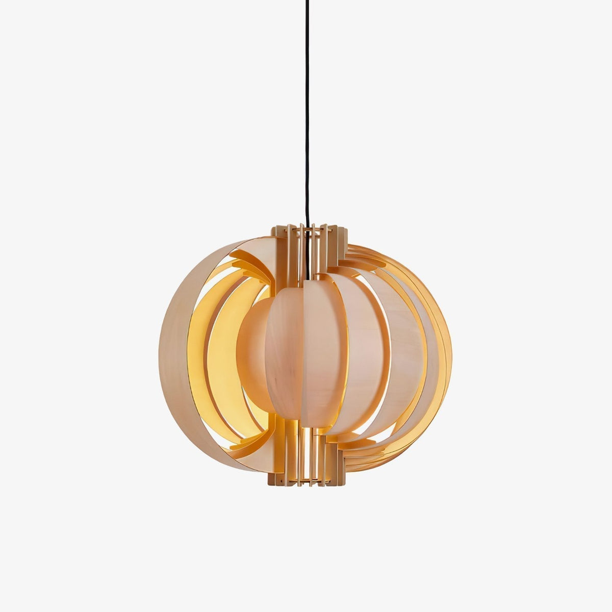 Suspension Mandarine en bois et métal – vue 8