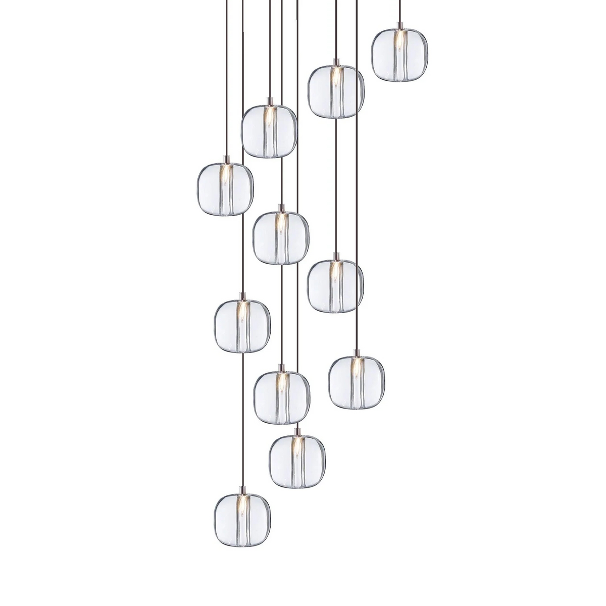Suspension Verveine en cristal et fer – vue 7