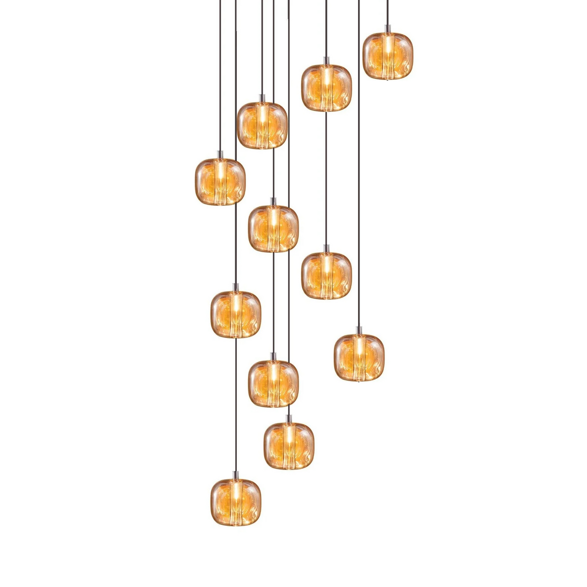 Suspension Verveine en cristal et fer – vue 95