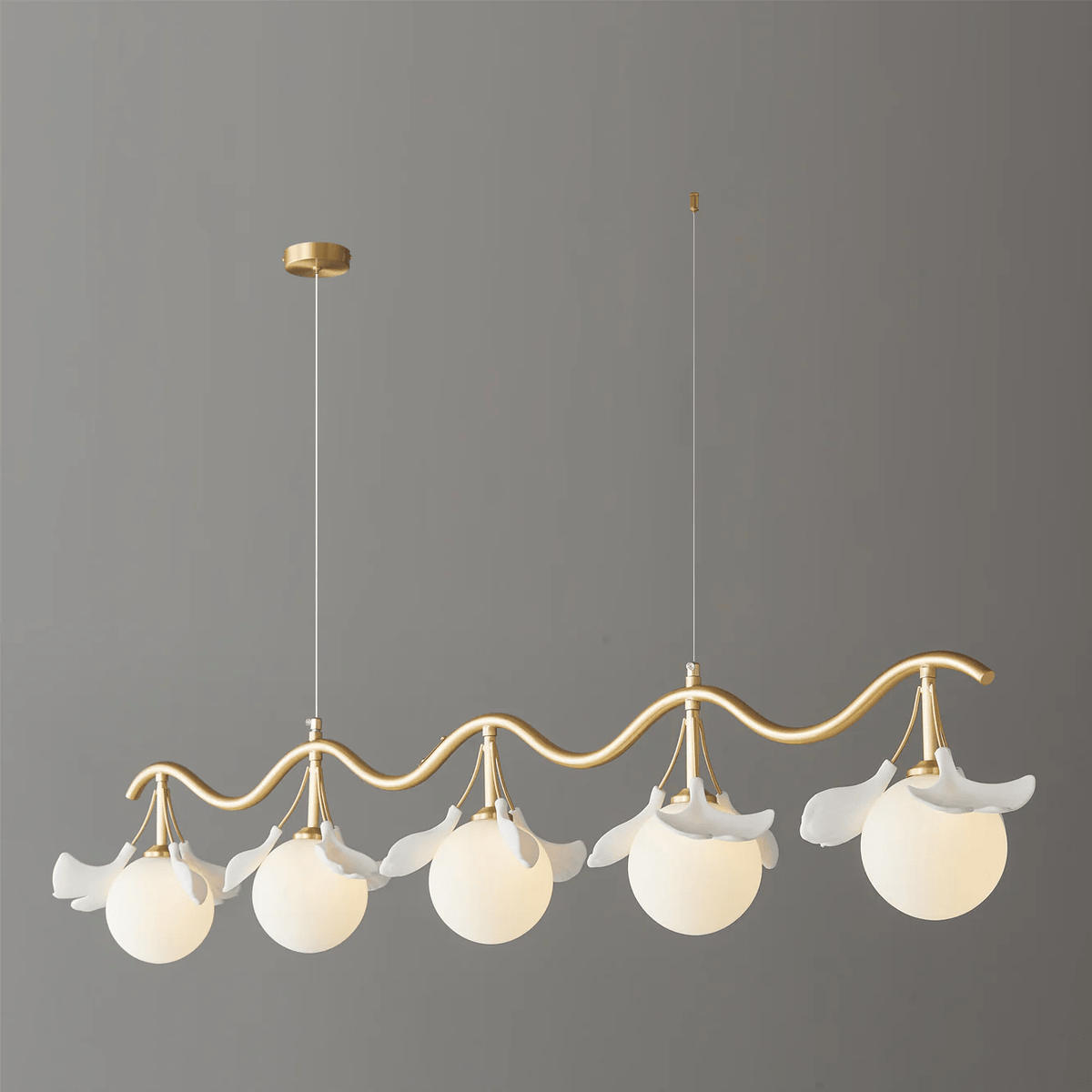 Lustre Lisbonne en céramique et laiton – vue 26