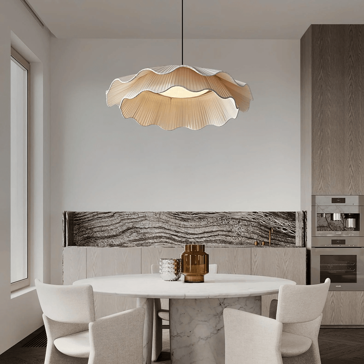 Suspension Glacier en laiton et tissu – vue 4