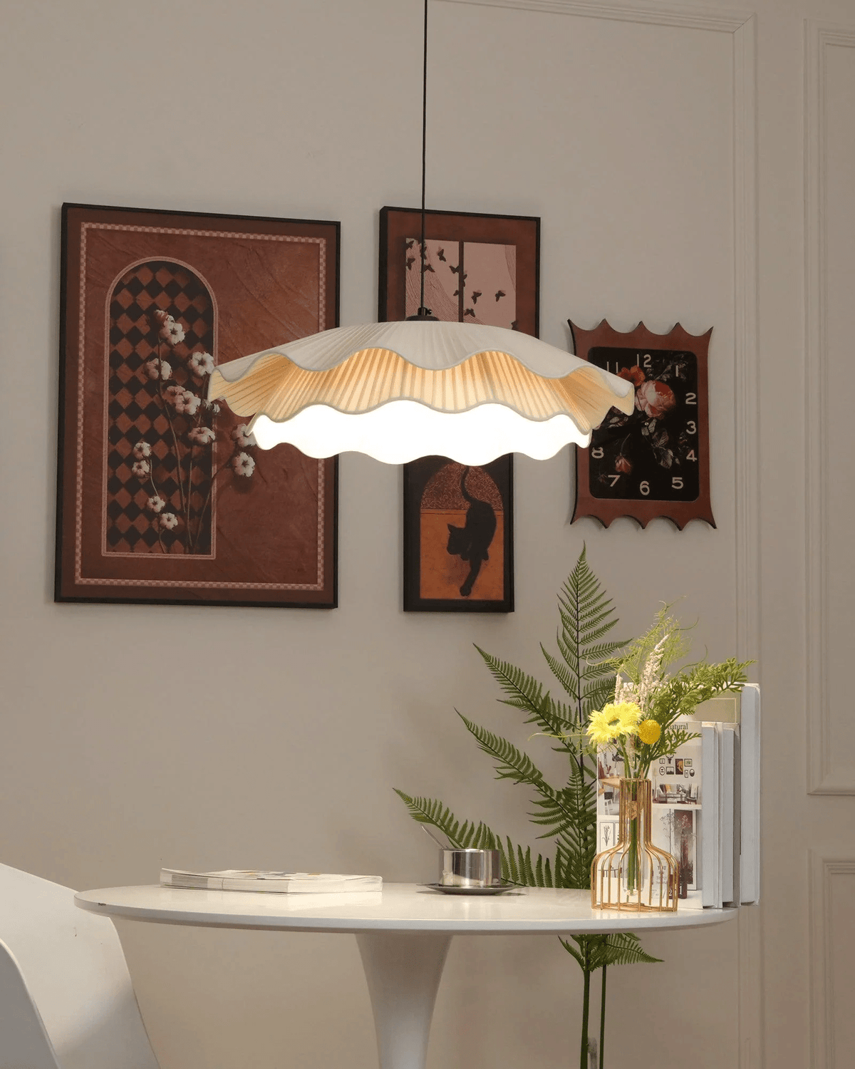 Suspension Glacier en laiton et tissu – vue 8