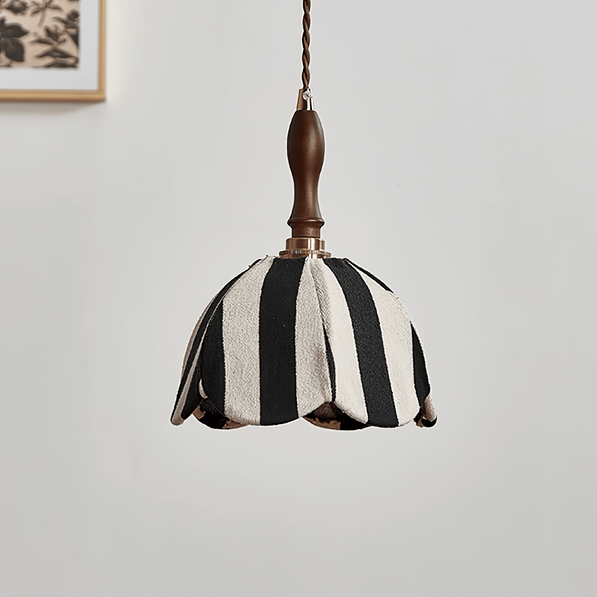 Suspension Ancolie en tissu et métal – vue 3