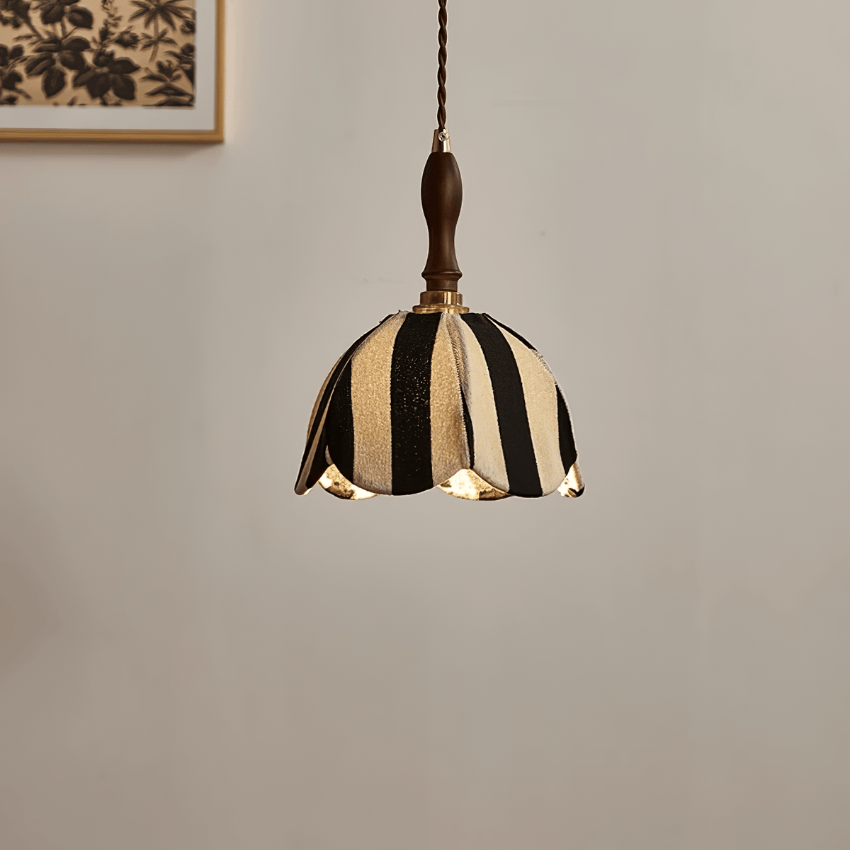 Suspension Ancolie en tissu et métal – vue 16