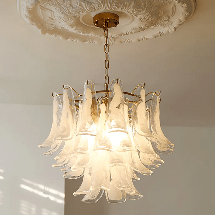 Lustre Colombe en verre et métal – vue 33