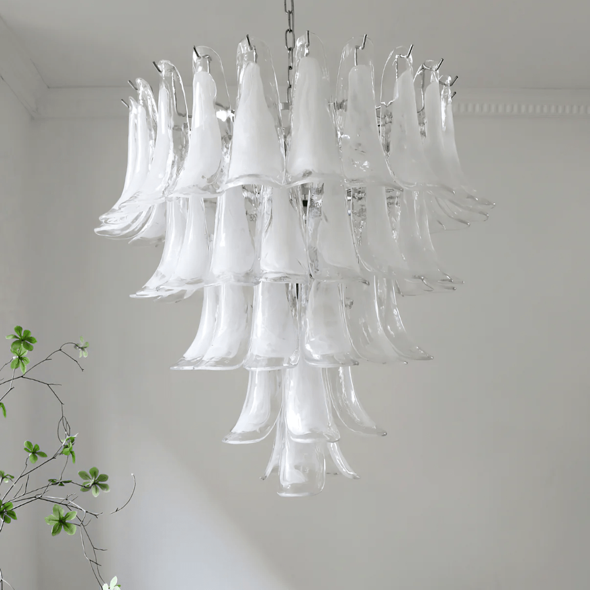 Lustre Colombe en verre et métal – vue 44