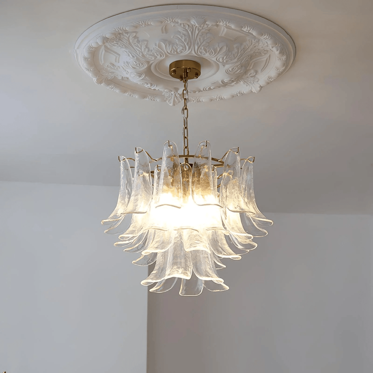 Lustre Colombe en verre et métal – vue 117