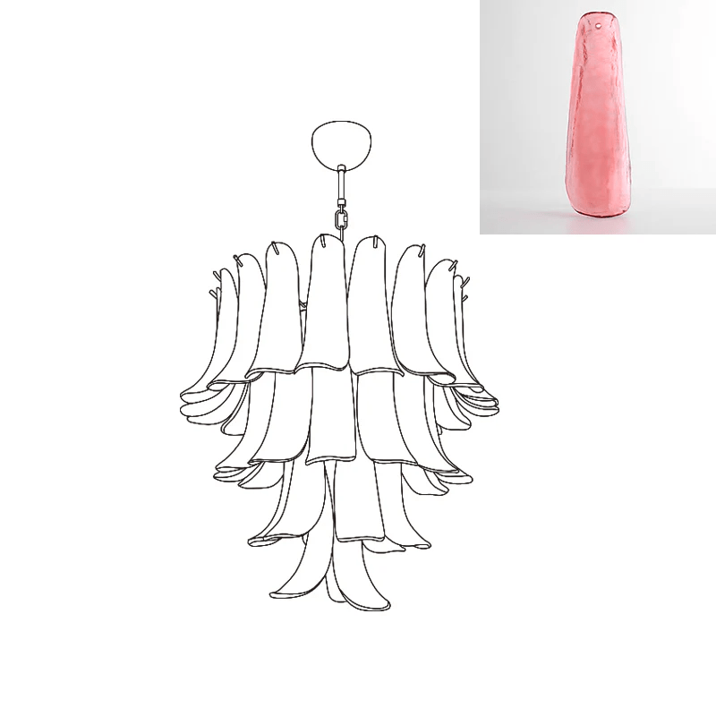 Lustre Colombe en verre et métal – vue 178