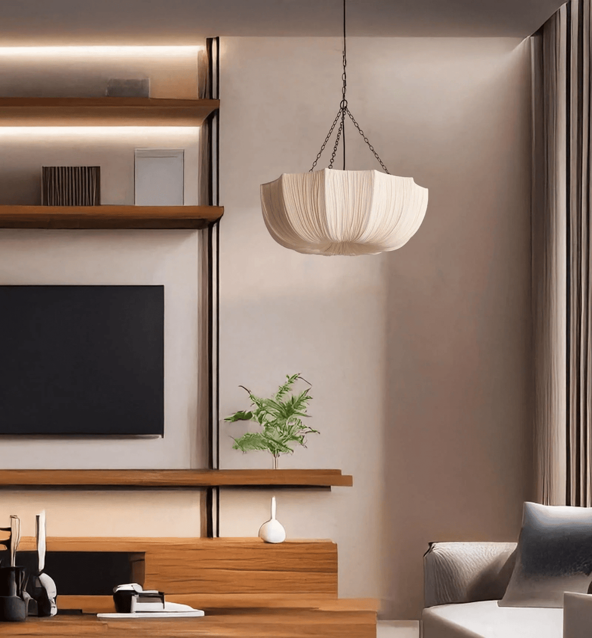 Suspension Lorgnette en tissu et métal – vue 13