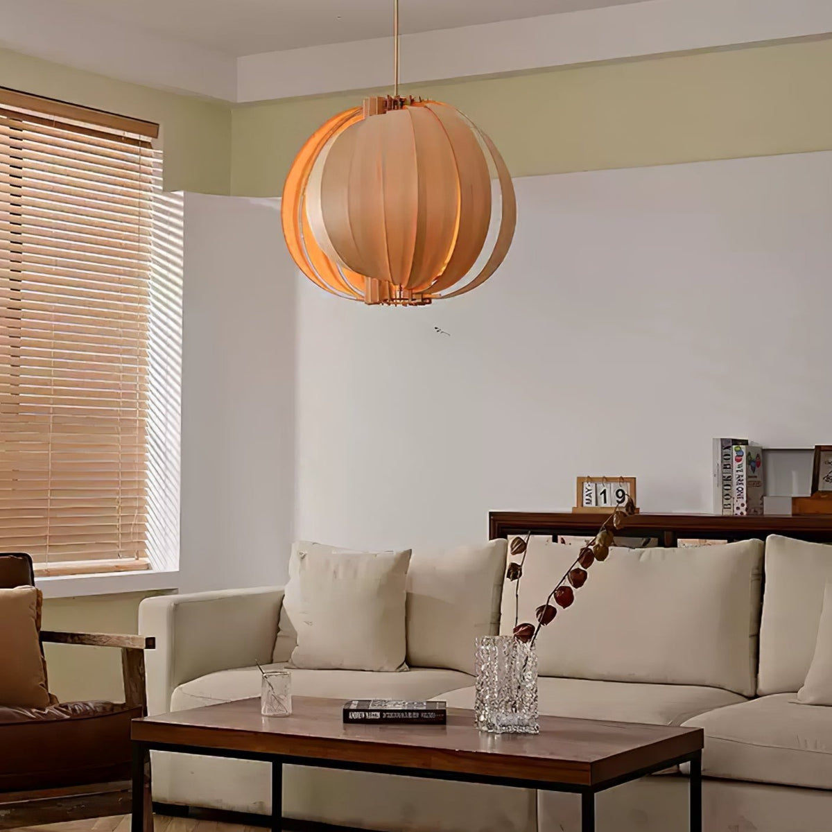 Suspension Mandarine en bois et métal – vue 25