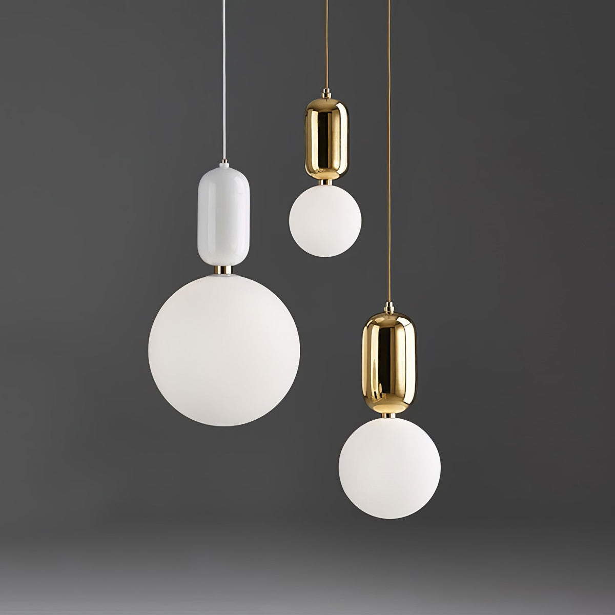 Suspension Camille en verre et aluminium – vue 30