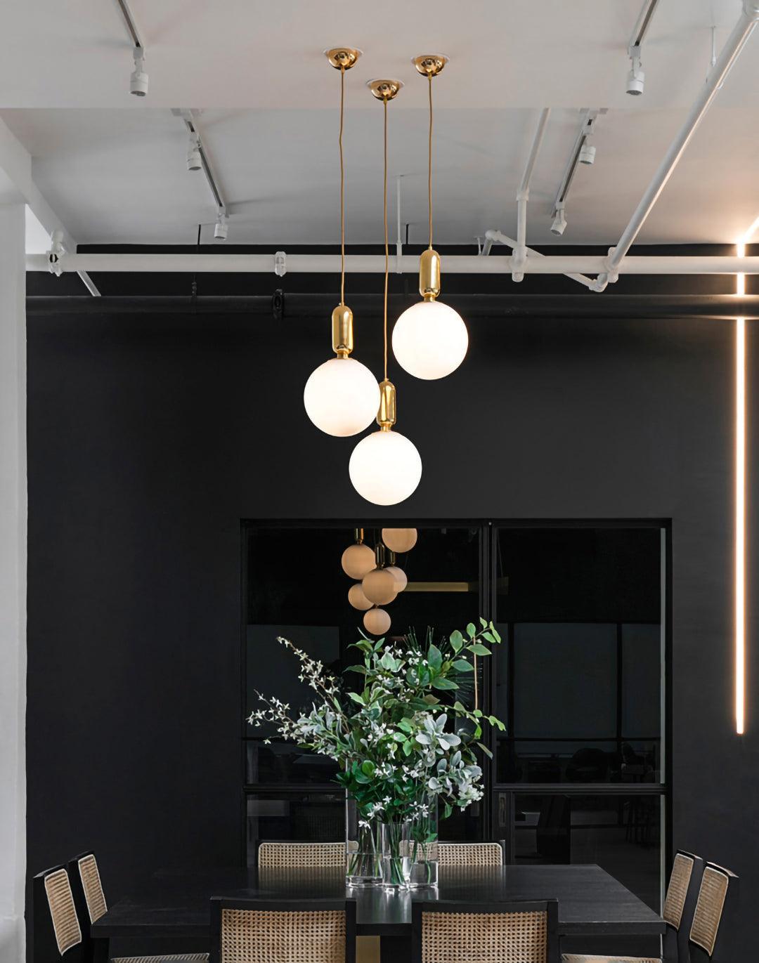 Suspension Camille en verre et aluminium – vue 7