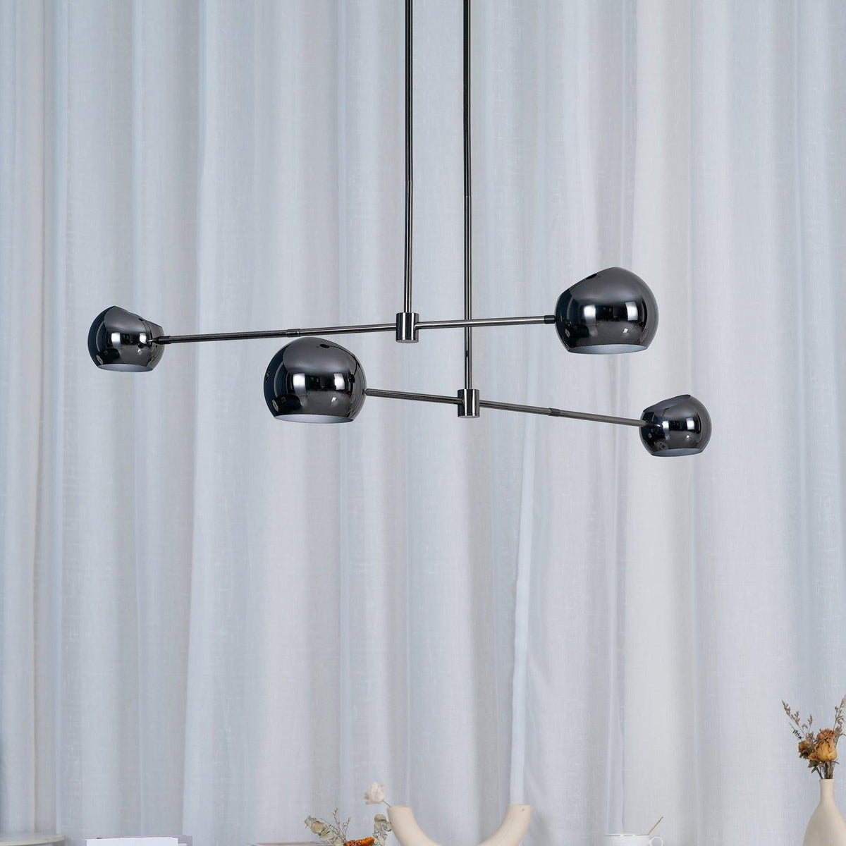 Lustre Coriandre en verre et métal – vue 19
