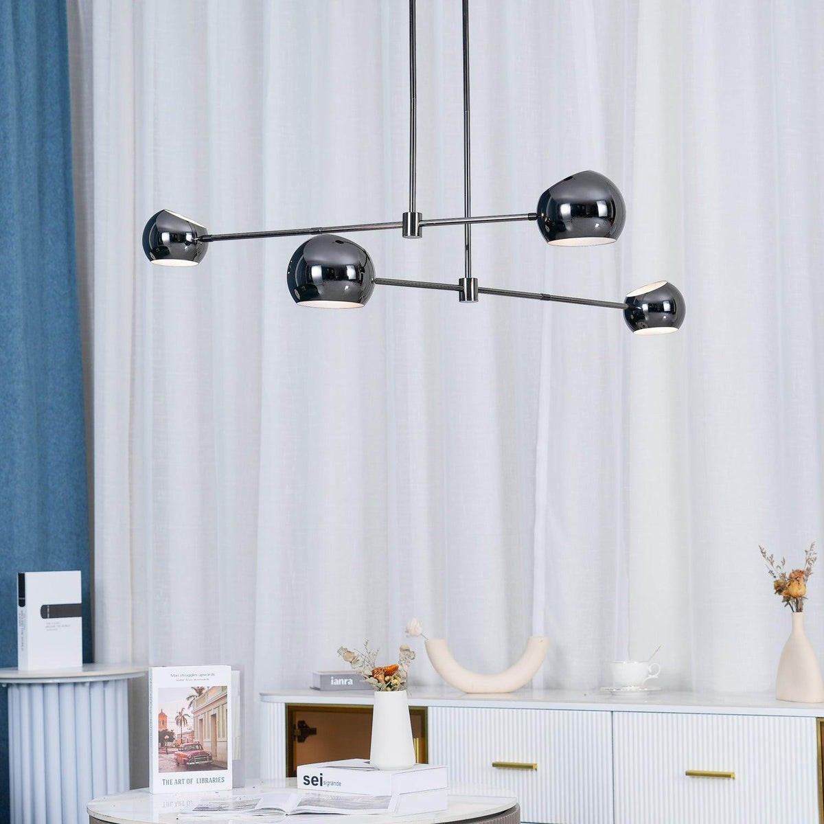Lustre Coriandre en verre et métal – vue 22