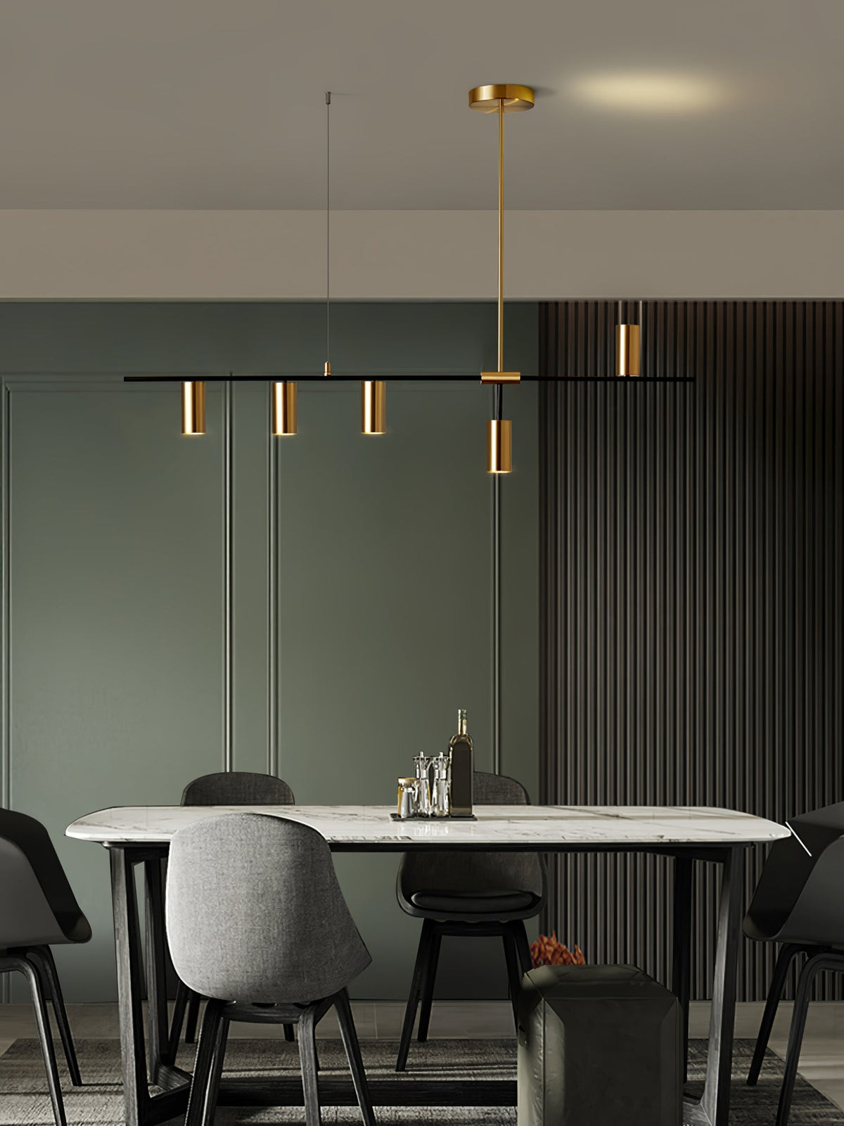 Lustre Grive en laiton – vue 14