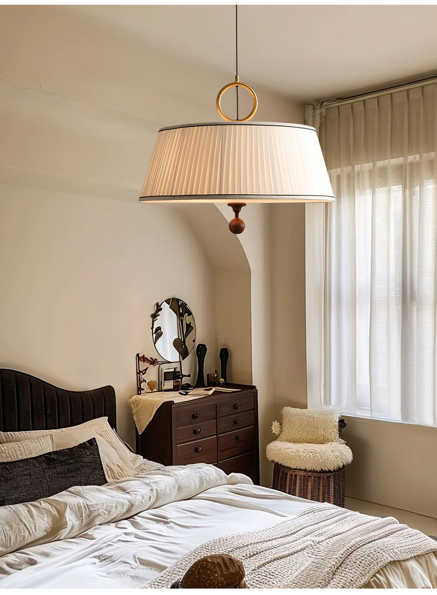 Suspension Carmin en bois et tissu – vue 4