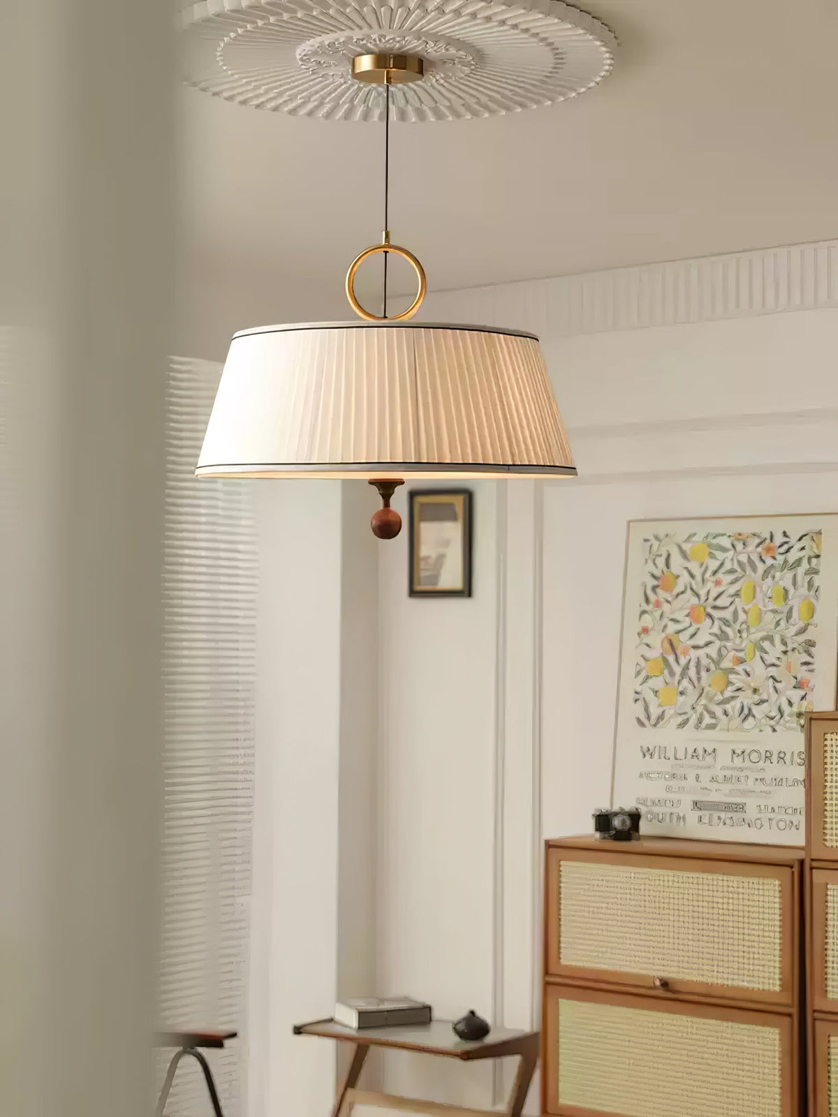 Suspension Carmin en bois et tissu – vue 6