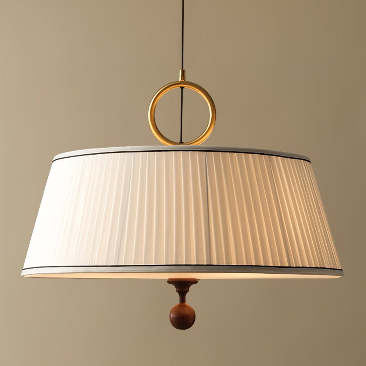 Suspension Carmin en bois et tissu – vue 10