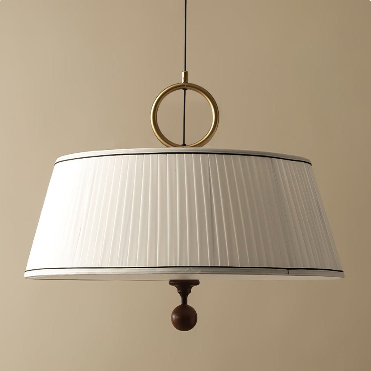 Suspension Carmin en bois et tissu – vue 9