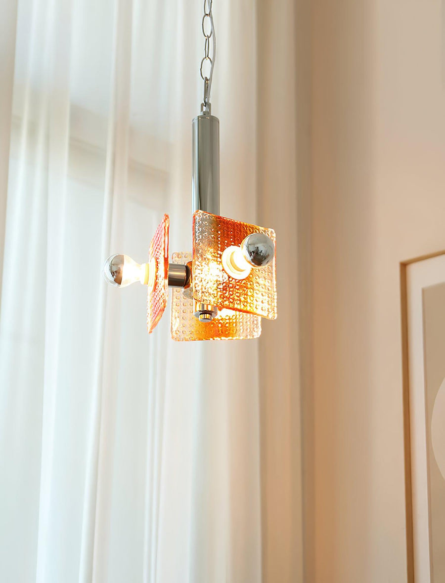 Suspension Clémence en verre et fer – vue 4