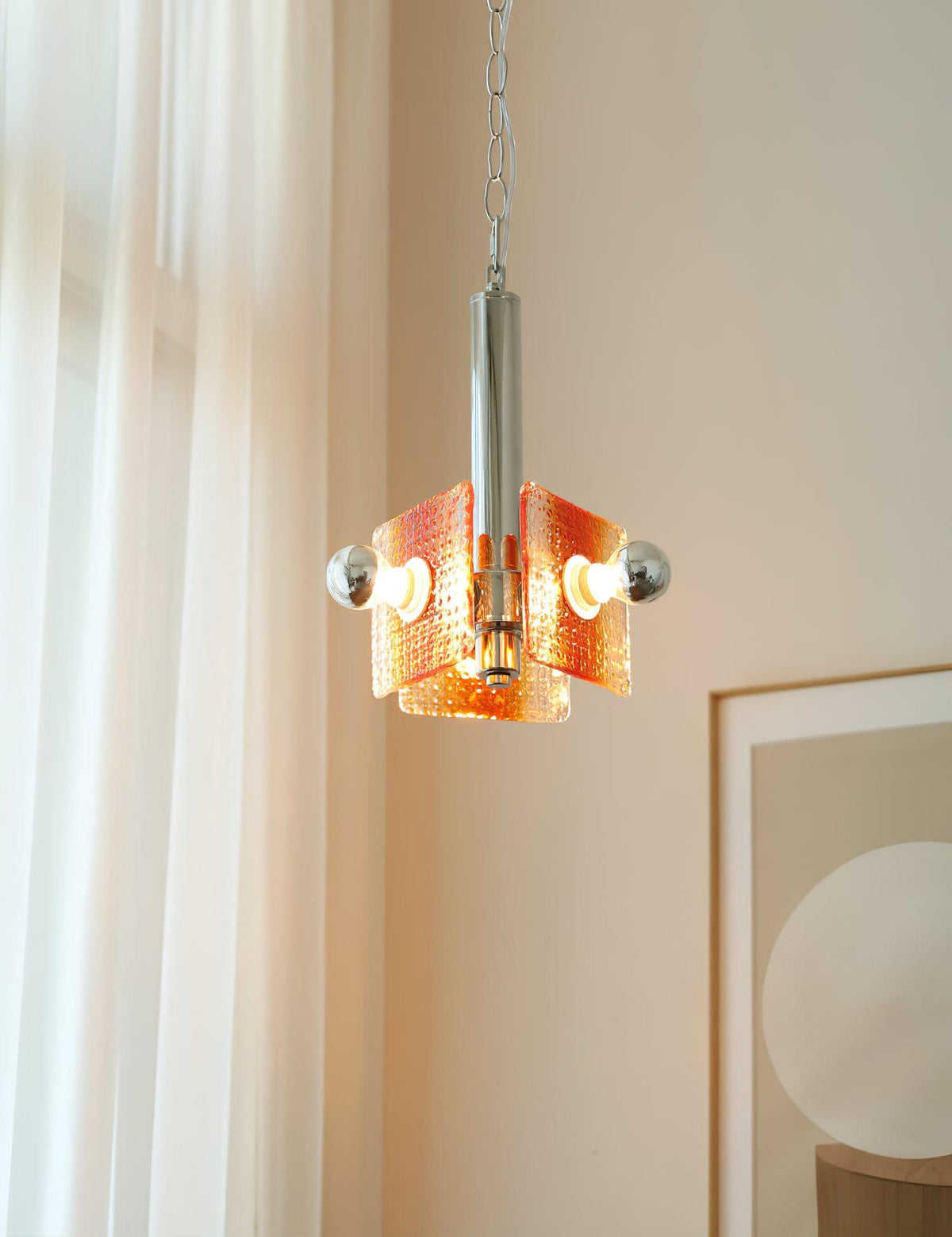 Suspension Clémence en verre et fer – vue 5