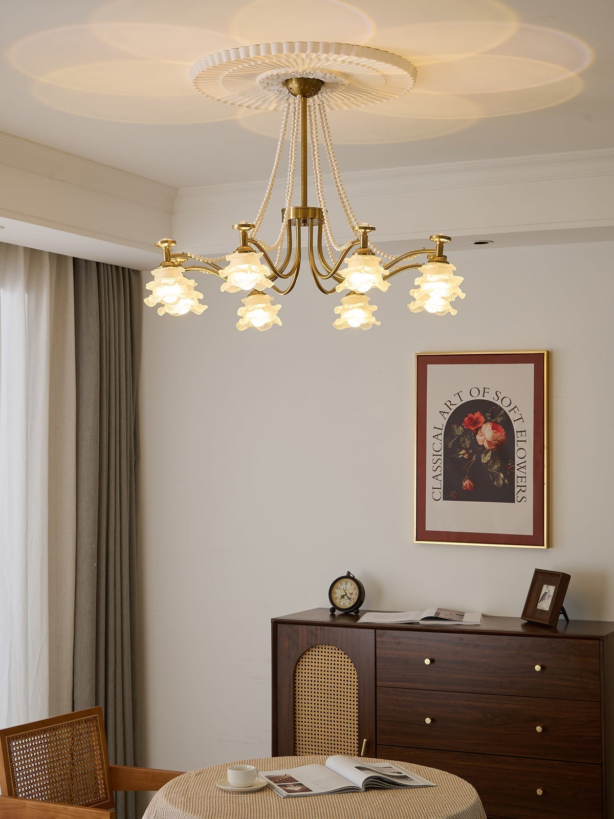 Lustre Éphémère en verre et métal – vue 13