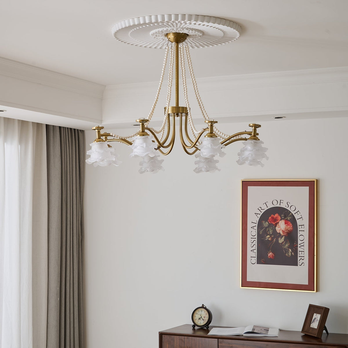 Lustre Éphémère en verre et métal – vue 27