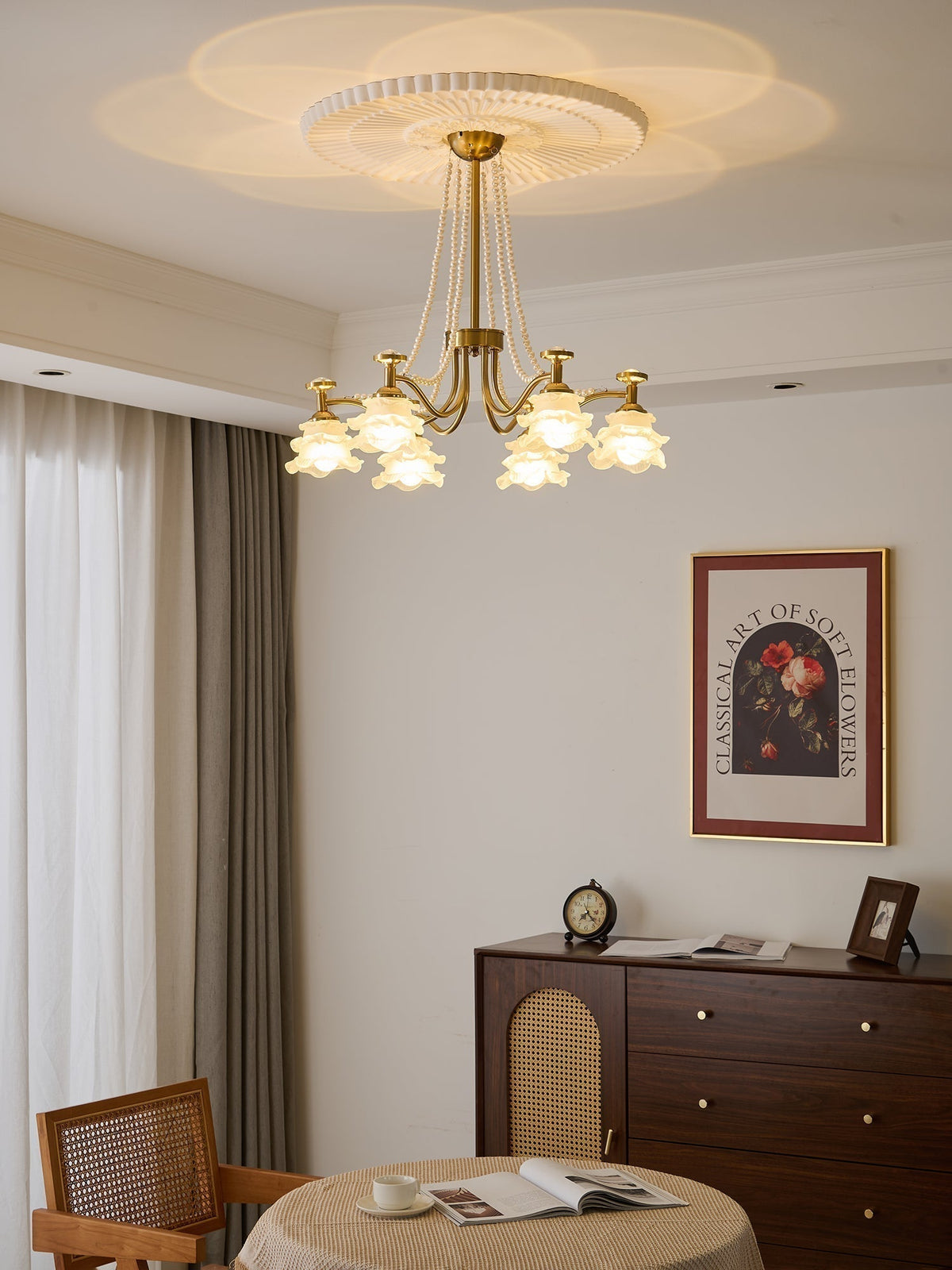 Lustre Éphémère en verre et métal – vue 17