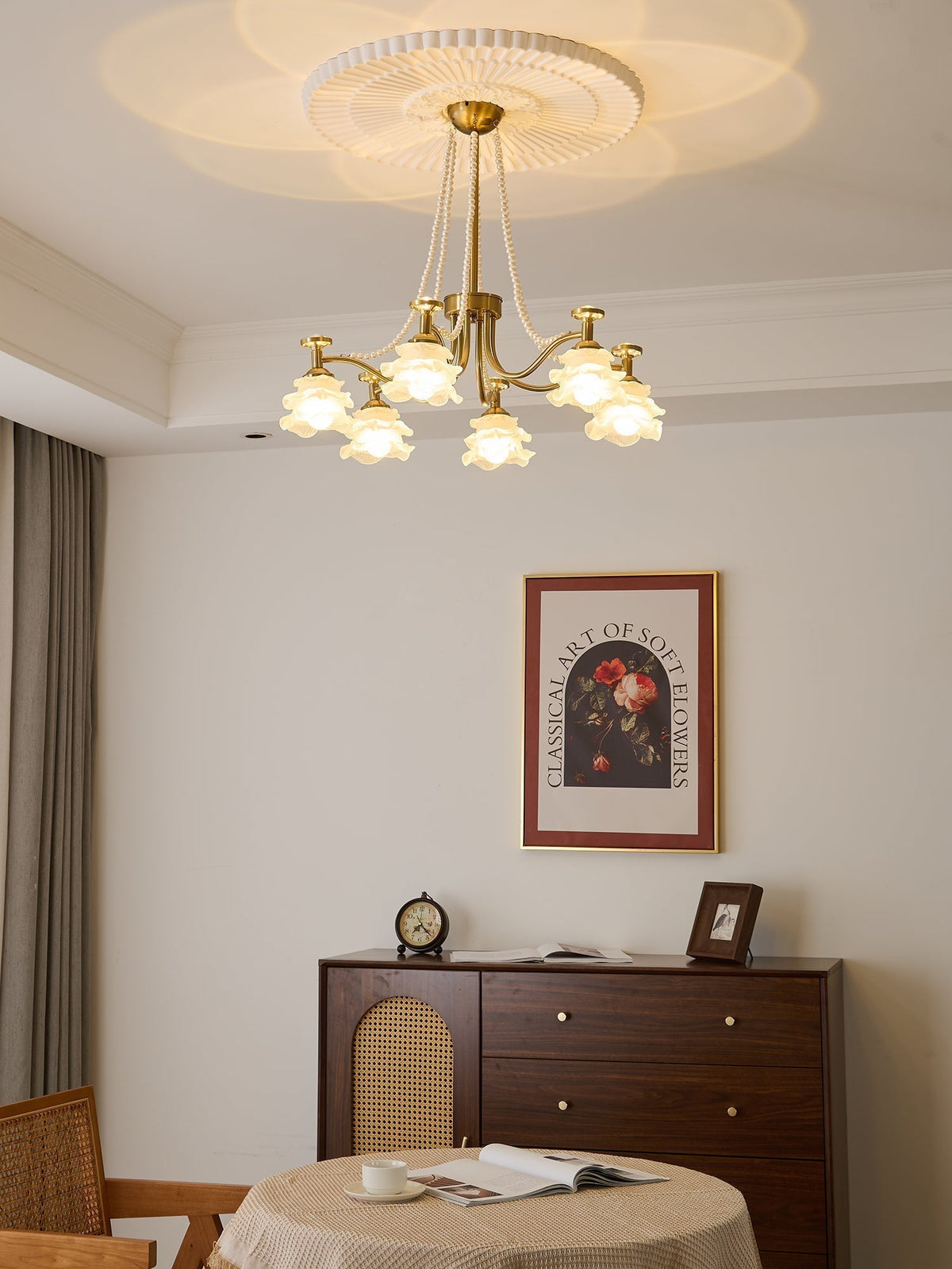 Lustre Éphémère en verre et métal – vue 19