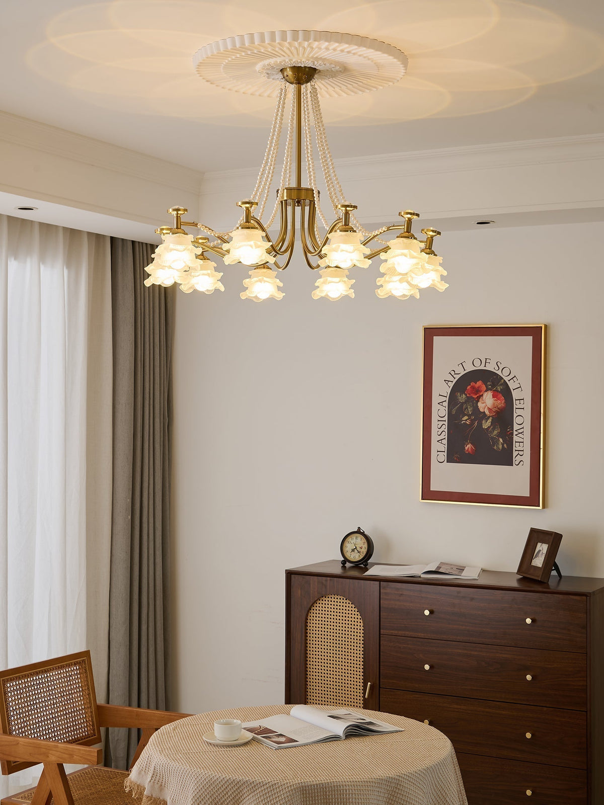 Lustre Éphémère en verre et métal – vue 6