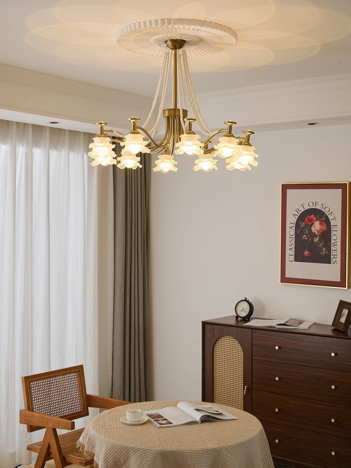 Lustre Éphémère en verre et métal – vue 10