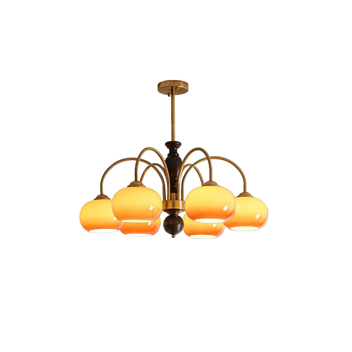 Lustre Alcyone en verre et bois – vue 16