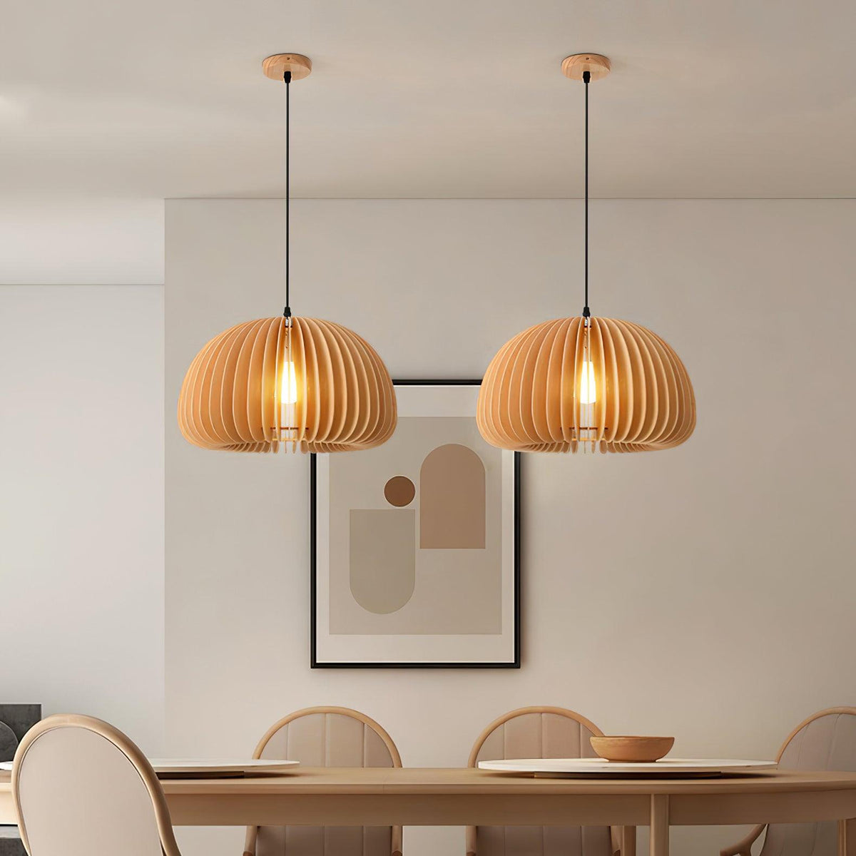 Suspension Sirocco en bois – vue 17