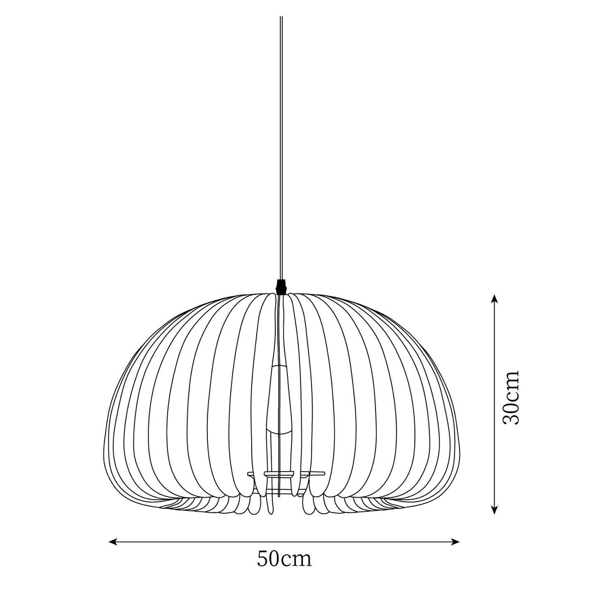 Suspension Sirocco en bois – vue 30