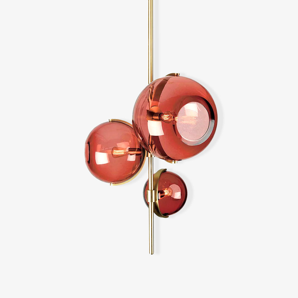 Lustre Lotier en verre et fer – vue 5