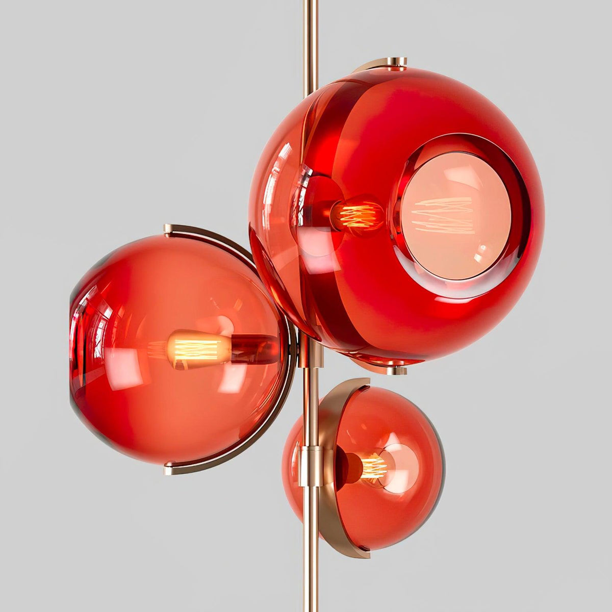 Lustre Lotier en verre et fer – vue 21