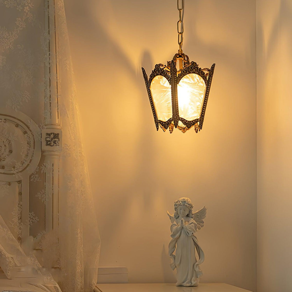 Lustre Talloires en laiton et verre – vue 5