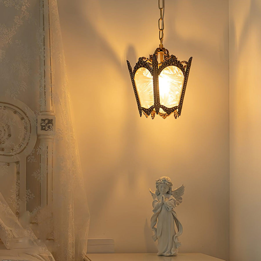 Lustre Talloires en laiton et verre – vue 5