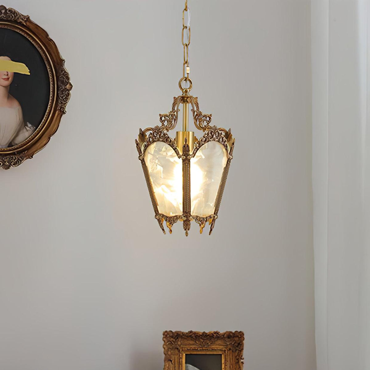 Lustre Talloires en laiton et verre – vue 6