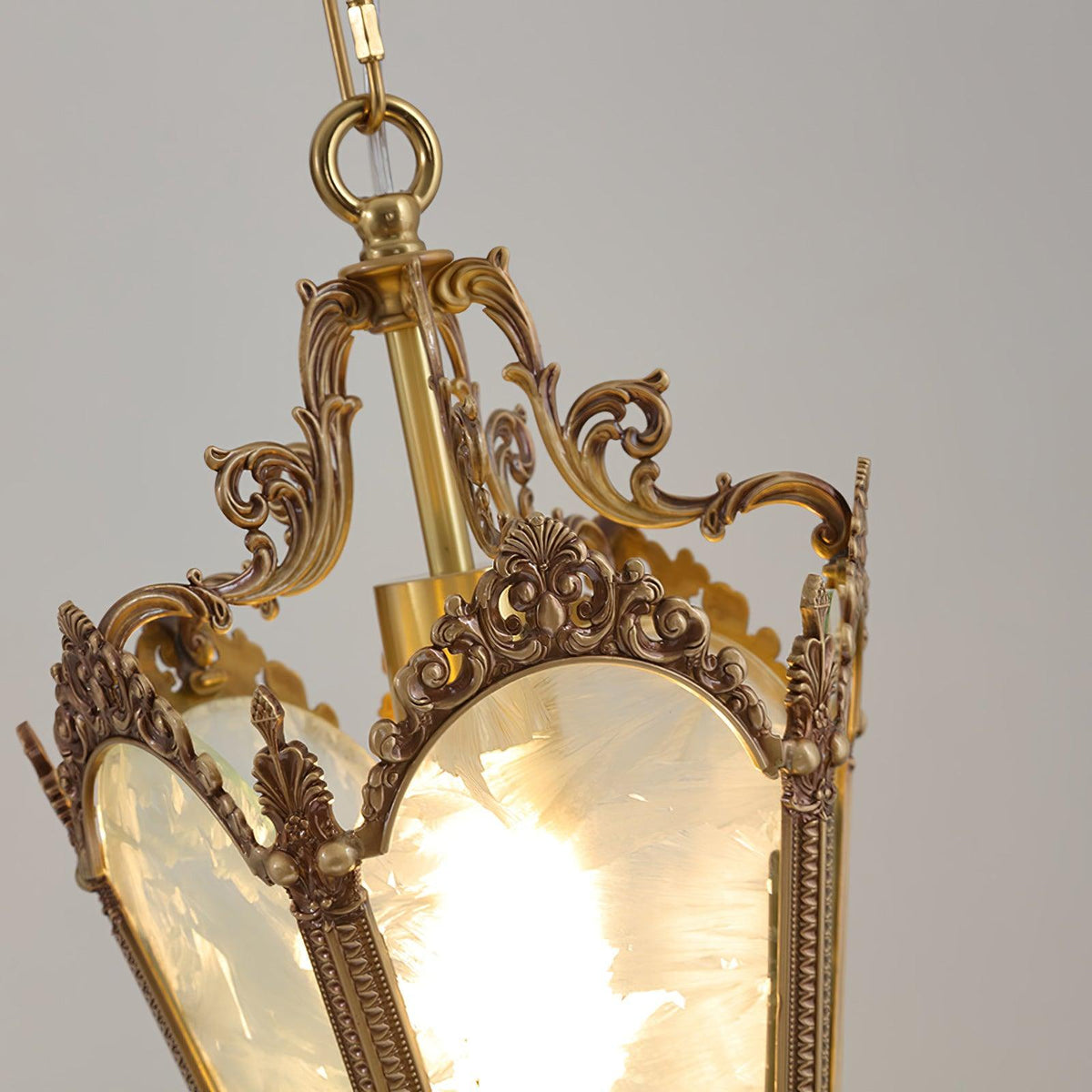 Lustre Talloires en laiton et verre – vue 8