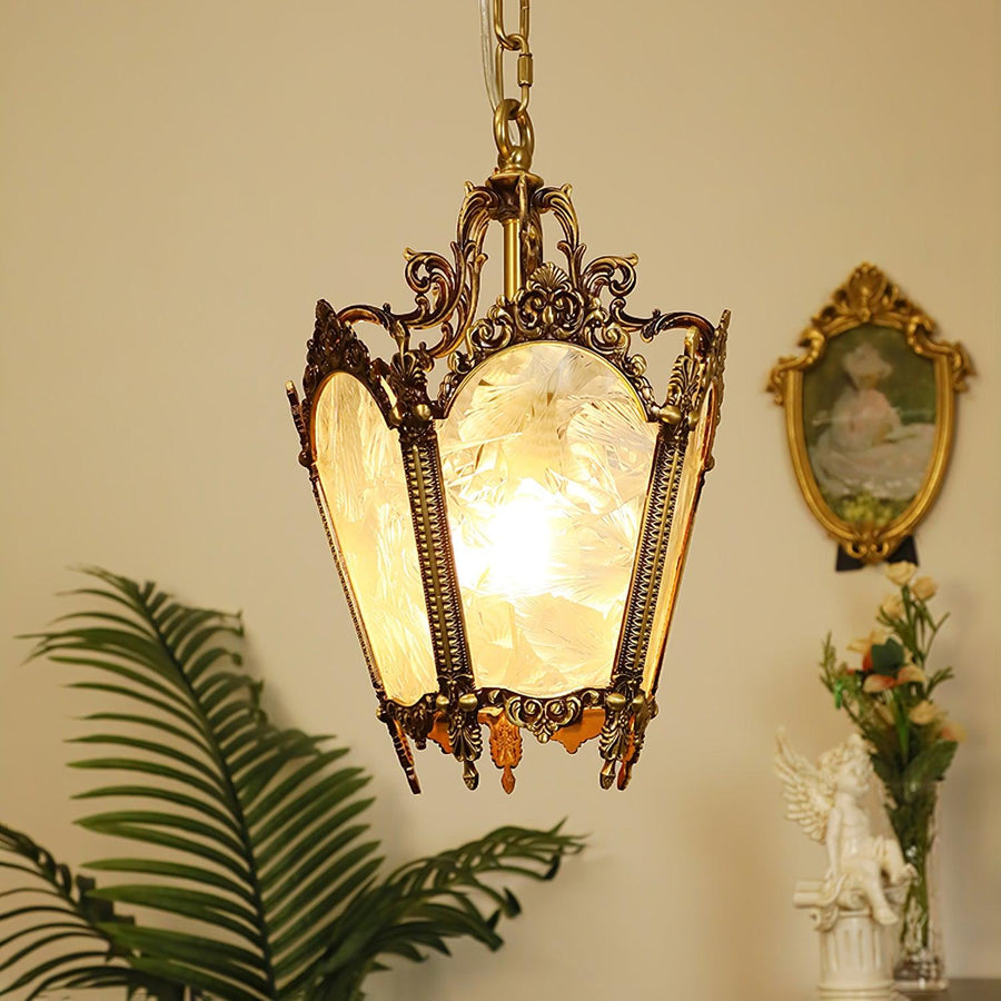 Lustre Talloires en laiton et verre – vue 4