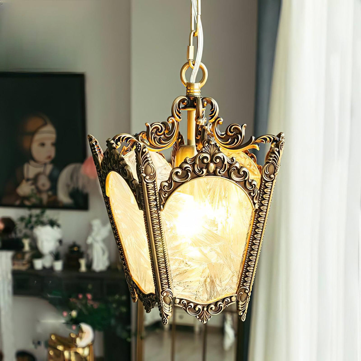 Lustre Talloires en laiton et verre – vue 40